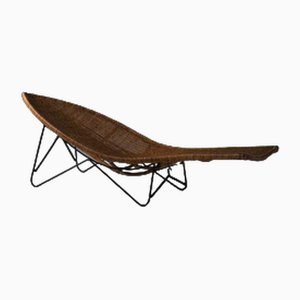 Rattan Fish Chaise Lounge by Lina Zervudachi for Elsa Schiaparelli, 1950s