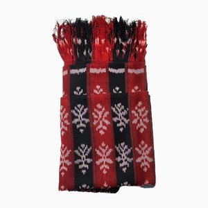 Traditional Indonesian Red and Black Ikat Fabric, Savu Island (Timor)
