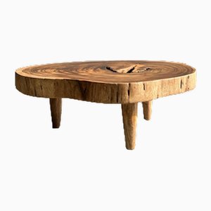 Large Coffee Table in Natural Monoxyl Wood Top