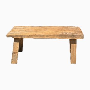 Small Stool in Upcycled Teak Quadripod
