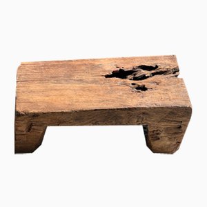 Stool in Raw Organic Monoxyl Asian Teak with Openwork Base