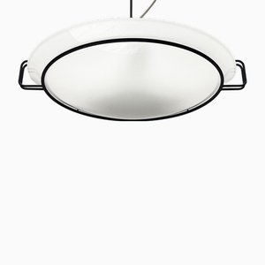 Vintage Deckenlampe aus Metall & Glas von Kalmar, 1980er