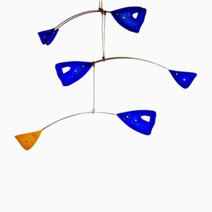 Beleuchteter Cinetico Kronleuchter aus Muranoglas & Messing von Silvio Piattelli