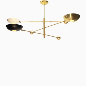 Orbitale Brass Chandelier by Silvio Piattelli