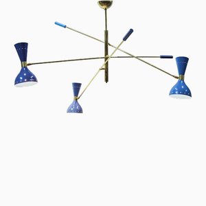Chandelier in Brass by Silvio Piattelli