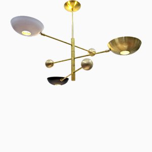 Orbitale Brass Chandelier by Silvio Piattelli