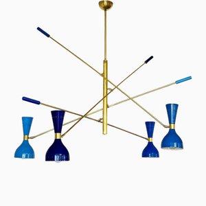 Lustre Quadriennale en Laiton par Silvio Piattelli