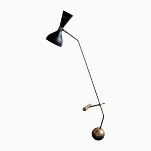 Schreibtischlampe aus Messing mit Gegengewicht