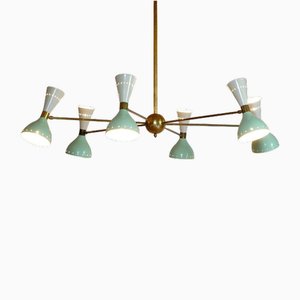 Six Arms Brass Chandelier