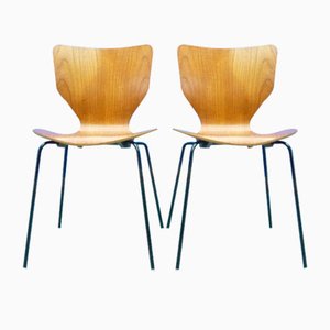 Set of Plywood & Teak Dining Chairs from Mücke & Melder, 1960s