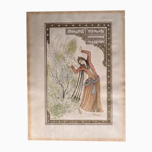 Original Drawing Illustrating a Poem by Hafez of Shiraz