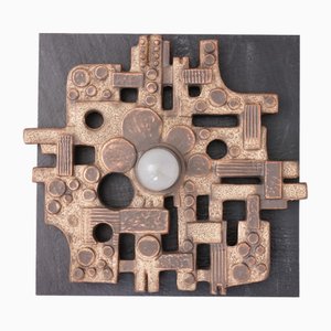 Brutalistische Wandlampe aus Keramik von Brakelmann & Becker, 1970er