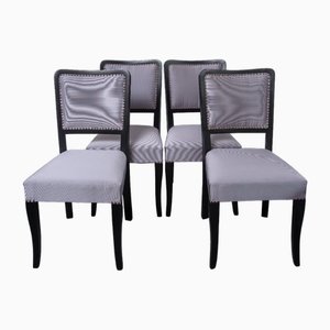 Art Deco Dining Chairs, 1920s, Set of 4