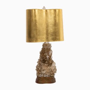 Brass and Crystal Lamp, 1940s