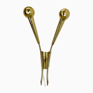 Brass Theatre Wall Sconce Light by Gio Ponti, Italy, 1950s