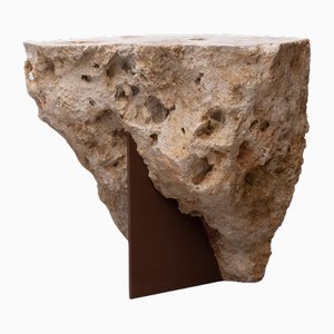 Meulière Stone Side Table by Frédéric Saulou