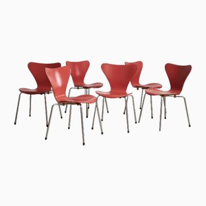 Sillas Series 7 de Arne Jacobsen para Fritz Hansen. Juego de 6