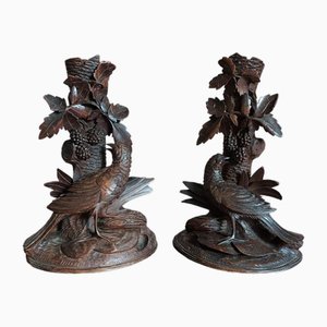 Black Forest Pheasants, 1930s, Set of 2