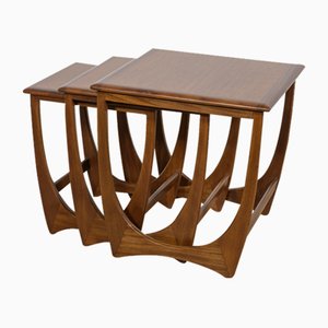Mid-Century Teak Nesting Tables by V. Wilkins for G-Plan, United Knigdom, 1970s, Set of 3