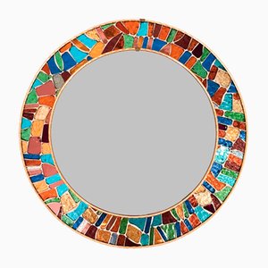 Spanish Artistic Mirror with Glass Mosaic, 1960s