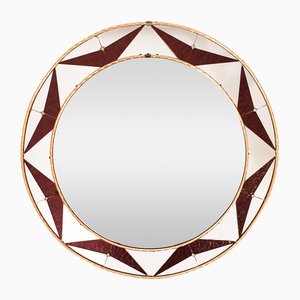 Spanish Artistic Mirror with Glass Mosaic, 1960s
