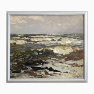 German Dontsov, Sea, Oil on Canvas, 1950s