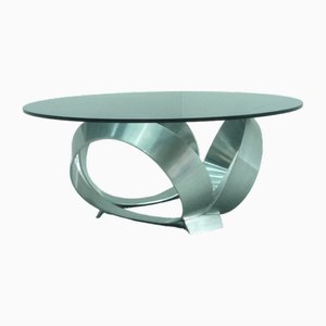 Mesa de centro de aluminio de Knut Hesterberg para Ronald Schmitt, años 60