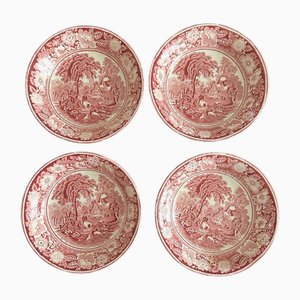 Assiettes Vintage, Angleterre, 1950s, Set de 4