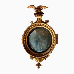 Regency Carved Giltwood Convex Wall Mirror, 1820
