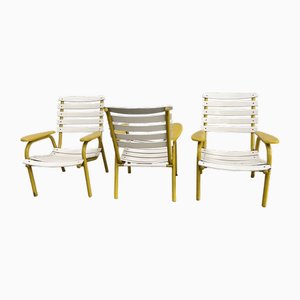 Three Garden Armchairs, 1970s, Set of 3