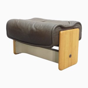 Sgabello Follow Me in pelle di Otto Zapf per Knoll Inc./Knoll International, anni '70