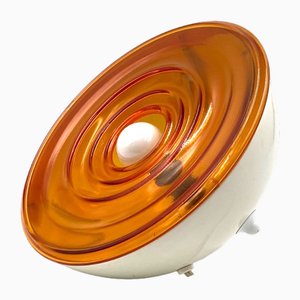 Orangefarbene Space Age Tischlampe aus Glas, Frankreich, 1970er