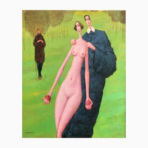 Waldemar Marszałek, Temptation: Adam and Eve, 1999, Oil on Canvas