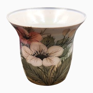 Iridescent Vase with Floral Pattern by Erwin Eisch, 1991