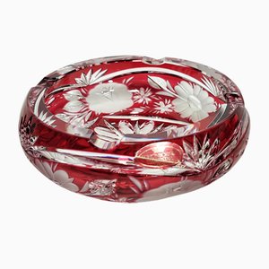 Cut Crystal Ashtray Schonborner Bleikristal, Germany, 1970s