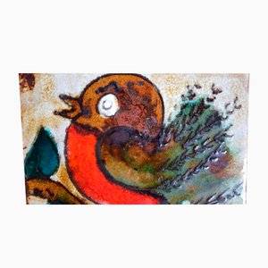 Ceramic 763 Sparrow Plaque from Ruscha, 1960s