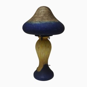 Lampe Art Nouveau en Pâte de Verre, 1980s
