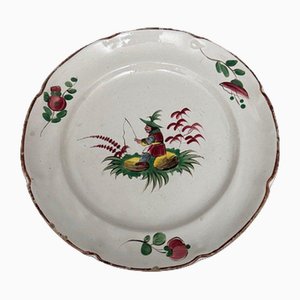 Antique Islettes Earthenware Plate with Chinese Decoration