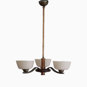 Lampada a sospensione Art Déco di Paavo Tynell per Taito Oy, Finlandia, anni '30