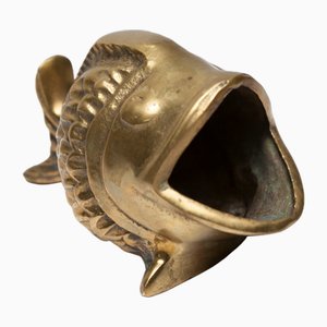 Posacenere da pesce in ottone, 1950
