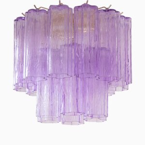 Ceiling Light with Wisteria Purple Murano Glass, Italy, 1990s