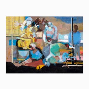 Victor Karnauh, Thoughts, Oil on Canvas, 1990s