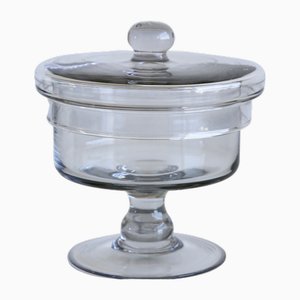 Art Deco Bonbonniere aus mundgeblasenem Glas, Belgien, 1930er