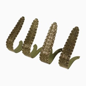 Mid-Century Curtain Hooks, Set of 4