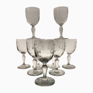 Verres à Eau/Vin, Fin du 19ème Siècle, Set de 9