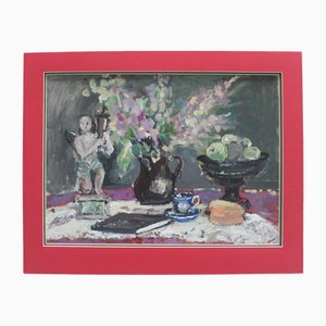Magdalena Spasowicz, Bodegón con figura, óleo sobre tabla, 2005