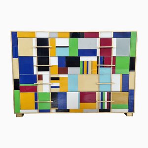 Four-Drawer Dresser in Murano Glass, 1980s