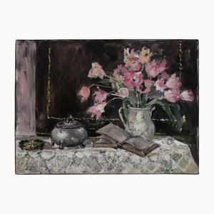 Magdalena Spasowicz, Stillleben mit Zuckerdose, Öl auf Leinwand, 2010