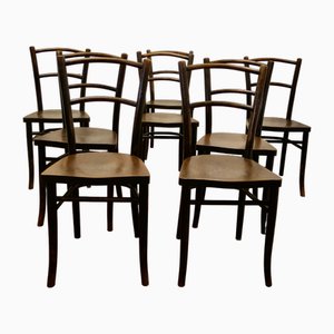 19th Century Bistro Bentwood Chairs from Thonet, Set of 8