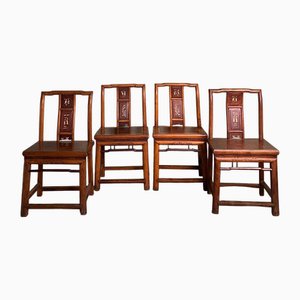 Ming Dynasty Chinese Ceremonial Chairs, 1870s, Set of 4